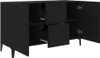 vidaXL Kredens czarny 100x36x60 cm materiał drewnopochodny Podgląd zdjęcia produktu 7