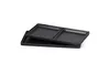 A black, two-compartment tray, possibly for a sandwich maker, is shown at an angle against a white background. Podgląd zdjęcia produktu