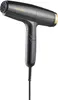 A professional studio shot of a black and gold hair dryer against a white background. Anteprima dell’immagine prodotto
