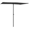 vidaXL Sonnenschirm mit Aluminium-Mast 2x1,5 m Schwarz Produktbild-Vorschau 3