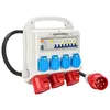 Clanmacy RCCB 2 x CEE 400V/16A+4 x 230V Schuko IP44 5 Podgląd zdjęcia produktu 1