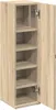 A tall, narrow cabinet with an open door, revealing multiple shelves inside. Anteprima dell’immagine prodotto