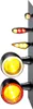 A display of different motorcycle turn signal lights mounted on a dark panel. Produktbild-Vorschau
