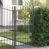 vidaXL Gartentor mit Schloss Woerden Grau 150 x 500 cm Produktbild-Vorschau 2