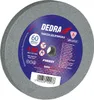 A grinding disc with its packaging label. Produktbild-Vorschau
