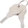 Two silver keys on a keyring against a white background. Anteprima dell’immagine prodotto