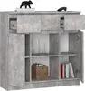 Kommode K100 Beton 101 cm 2 Türen 3 Schubladen 6 Regalböden Produktbild-Vorschau 2