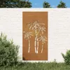 vidaXL Garten-Wanddeko 105x55 cm Cortenstahl Palmen-Design Produktbild-Vorschau 2
