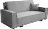 A gray sofa bed with a single pillow is shown from a front-facing angle against a white background. Náhled obrázku produktu