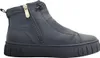 A black leather high-top sneaker with a platform sole and a side zipper. Náhled obrázku produktu