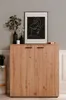 Schuhschrank Satine - 100x34x110cm - 2 Türen - Eiche Produktbild-Vorschau 1