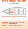 Diagram showing how to measure a boat for a cover. Podgląd zdjęcia produktu