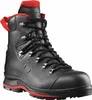 A black hiking boot with red accents is shown against a white background. Náhľad obrázku produktu