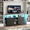 credenza larga 108 cm con illuminazione a LED, 4 cassetti, Anteprima dell’immagine prodotto 1