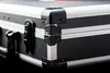 A close-up view of the corner of a black and silver tool case. Produktbild-Vorschau