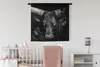 MuchoWow® Wandteppich Wandbehang Tiere - Kuh - Dschungel - Produktbild-Vorschau 1