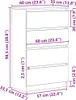 vidaXL Kredens dąb wędzony 60x35x98,5 cm materiał Podgląd zdjęcia produktu 7