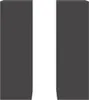 Two tall, dark gray rectangular objects stand vertically against a white background, separated by a white space. Podgląd zdjęcia produktu