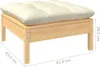 vidaXL 7-tlg. Garten-Lounge-Set mit Creme Kissen Massivholz Produktbild-Vorschau 7