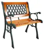 Gusseisen Gartensessel Gartenstuhl Outdoorstuhl Holz Natur bis120Kg Produktbild-Vorschau