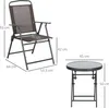 Outsunny Bistro-Set 3-teilig aus Metall Wetterfest Produktbild-Vorschau 7