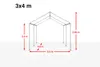 TOOLPORT Partyzelt Pavillon 3x4 m in weiß PE Plane 350 N Produktbild-Vorschau 5