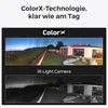 Comparison of a Reolink Argus 4 Pro camera's ColorX night vision versus standard IR night vision, showing a backyard scene at dusk and night. Produktbild-Vorschau