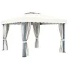 Padiglione con tenda 3x3 m in alluminio bianco crema Anteprima dell’immagine prodotto 3