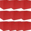 vidaXL Úložné boxy 10 ks. Červené 32x32x32 cm Látkové Náhled obrázku produktu 5