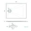Technical drawing with dimensions of a shower tray. Náhľad obrázku produktu