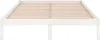 A white wooden bed frame with wooden slats. Náhľad obrázku produktu