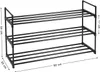 Stojan na topánky 3 úrovne čierny kov 92 cm LOFT Náhľad obrázku produktu 3