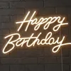 Insegna LED Relaxdays, "Happy Birthday", decorazione Anteprima dell’immagine prodotto 6