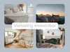 A collage of four images showing different settings, including a bedroom, a campsite, and a van interior with a view of the sea. The text "Vielseitig einsetzbar" (Versatile) is overlaid on the collage. Produktbild-Vorschau