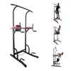 A multi-station workout tower with multiple inset images showing people using it for different exercises. Náhľad obrázku produktu