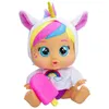 A baby doll wearing a unicorn costume and holding a pink popsicle. Anteprima dell’immagine prodotto
