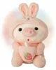Bubble Tea Prasátko Plush - růžový zajíček Náhled obrázku produktu 2