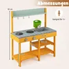 Matschküche Kinder Outdoor Kinderküche Holz mit Produktbild-Vorschau 3