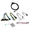 A collection of various cables and accessories laid out on a white background. Voir les images du produit