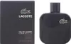 A black bottle of Lacoste Eau de Toilette and its matching black box are shown side-by-side against a white background. Náhled obrázku produktu