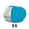 A ball of turquoise yarn on a white background. Produktbild-Vorschau