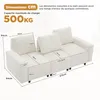 Merax 3-Sitzer Schlafsofa mit Schlaffunktion und Produktbild-Vorschau 17