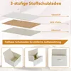 Diagram showing the layered construction of fabric drawers and three lifestyle shots of the drawers. Podgląd zdjęcia produktu