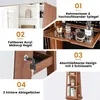 A collage of four images showcasing different features of a jewelry cabinet. Voir les images du produit