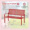 GOPLUS Gartenbank Metall, 127cm Sitzbank Outdoor 2 Sitzer Produktbild-Vorschau 7