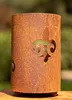 Edelrost Windlicht Lilie Rost Laterne Metall Gartendeko Produktbild-Vorschau 3