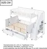 Sweiko Lit d'enfant 90x200/140x200cm, lit superposé en bois Voir les images du produit 4