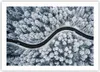 Poster - Poster ohne Rahmen - Wald Winter Straße - 70x50 cm Produktbild-Vorschau 1