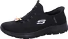 A black Skechers Slip-Ins shoe is shown from the side against a white background. Voir les images du produit