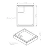 Schulte Duschwanne Adria 100x80 cm, Sanitäracryl Weiß, Set Produktbild-Vorschau 5